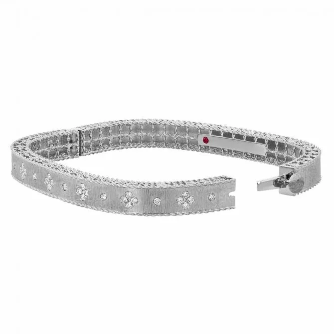 Roberto Coin 18K White Gold Princess Diamond Bangle Bracelet