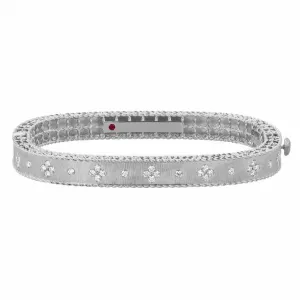 Roberto Coin 18K White Gold Princess Diamond Bangle Bracelet