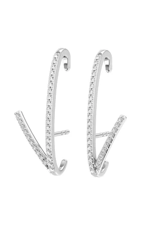 Romance 18K White Gold Earring w. Lab-Grown Diamonds