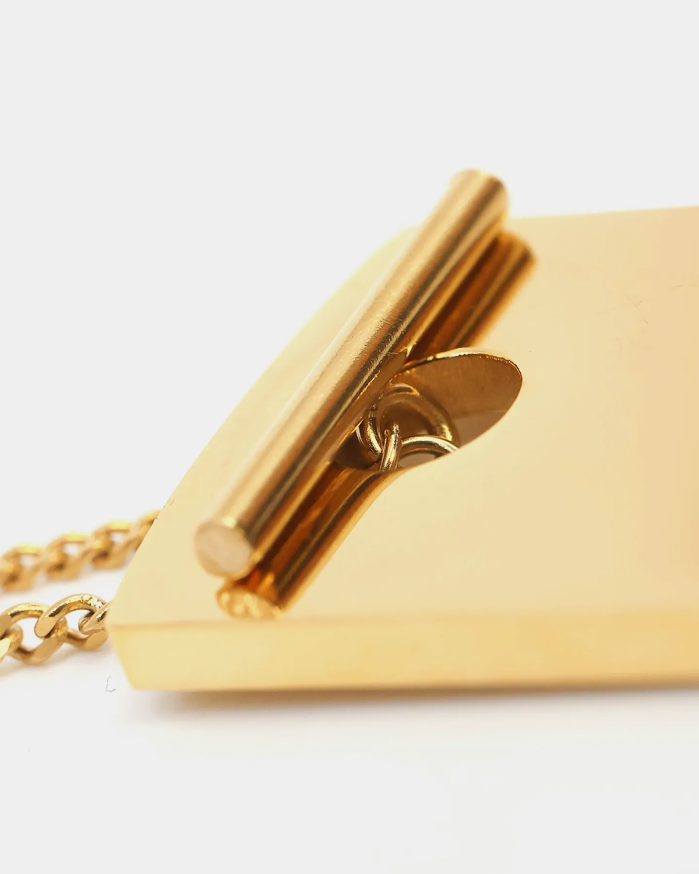 Saint Morta Dog Tag Necklace Gold
