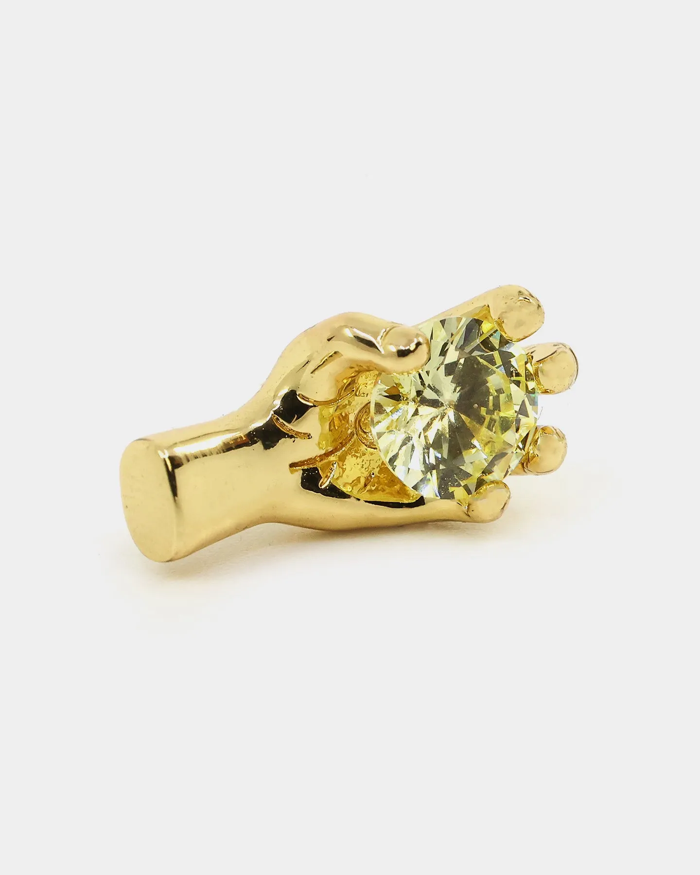 Saint Morta In His Hand Earrings Gold/Green