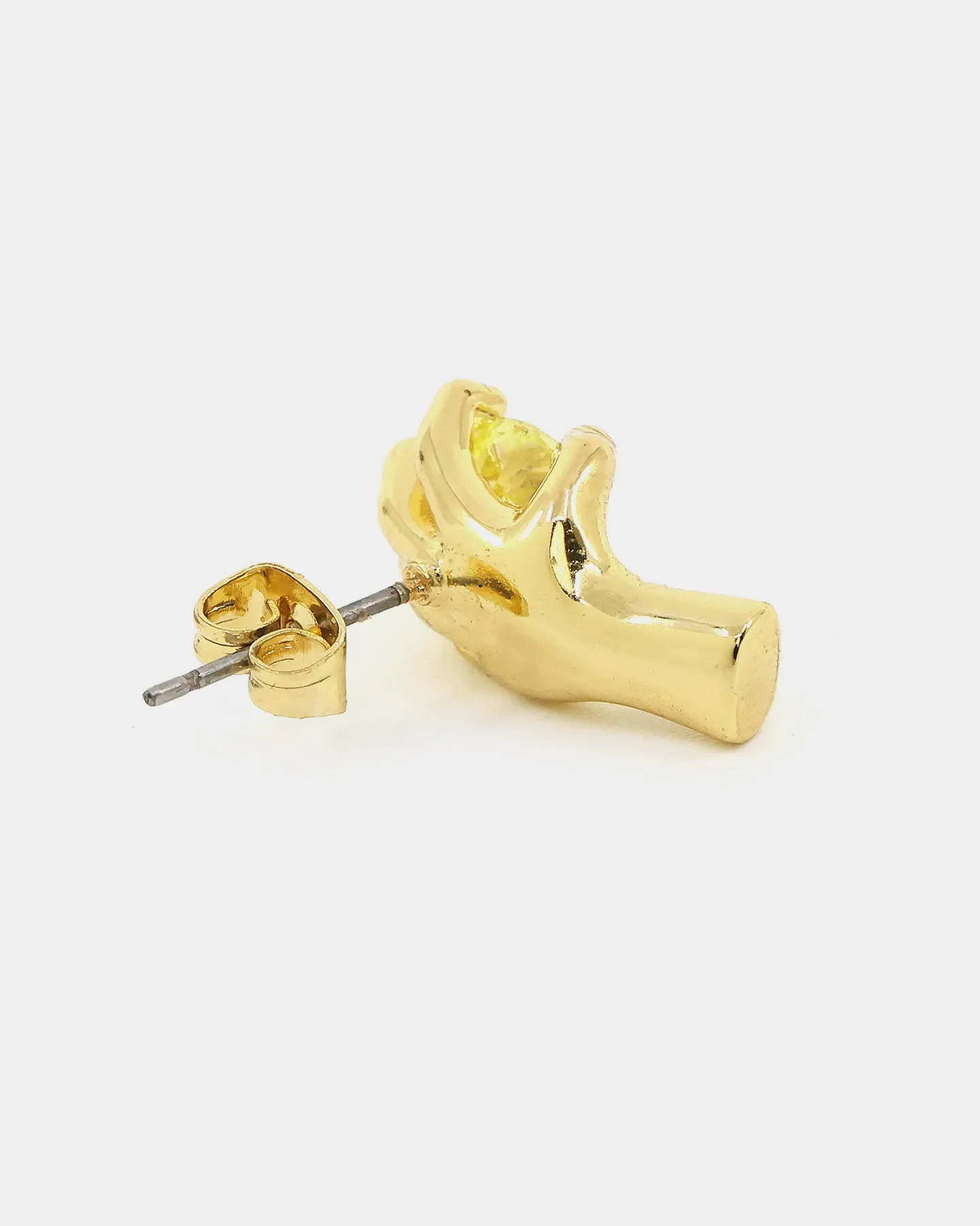 Saint Morta In His Hand Earrings Gold/Green