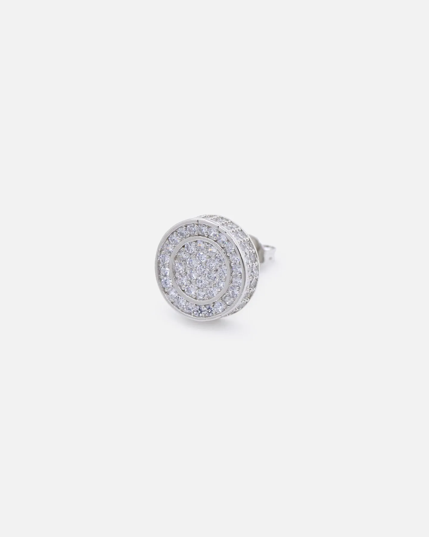 Saint Morta Stadium Earrings Iced White Gold