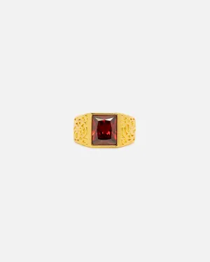 Saint Morta Stone Champioinship Ring Gold/Garnet