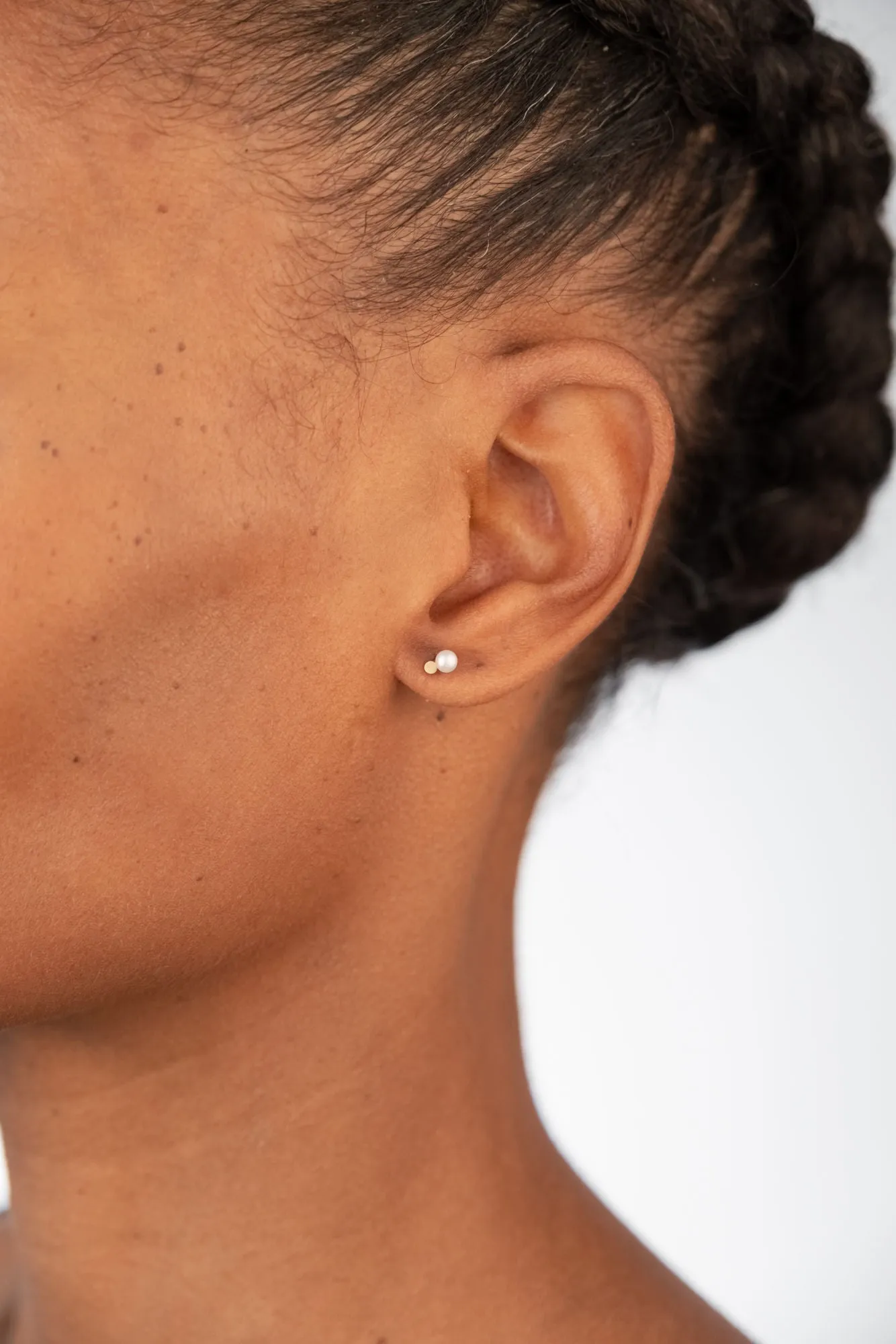 Sandrine Diodati | Wies Gold & Silver Stud w. Pearl