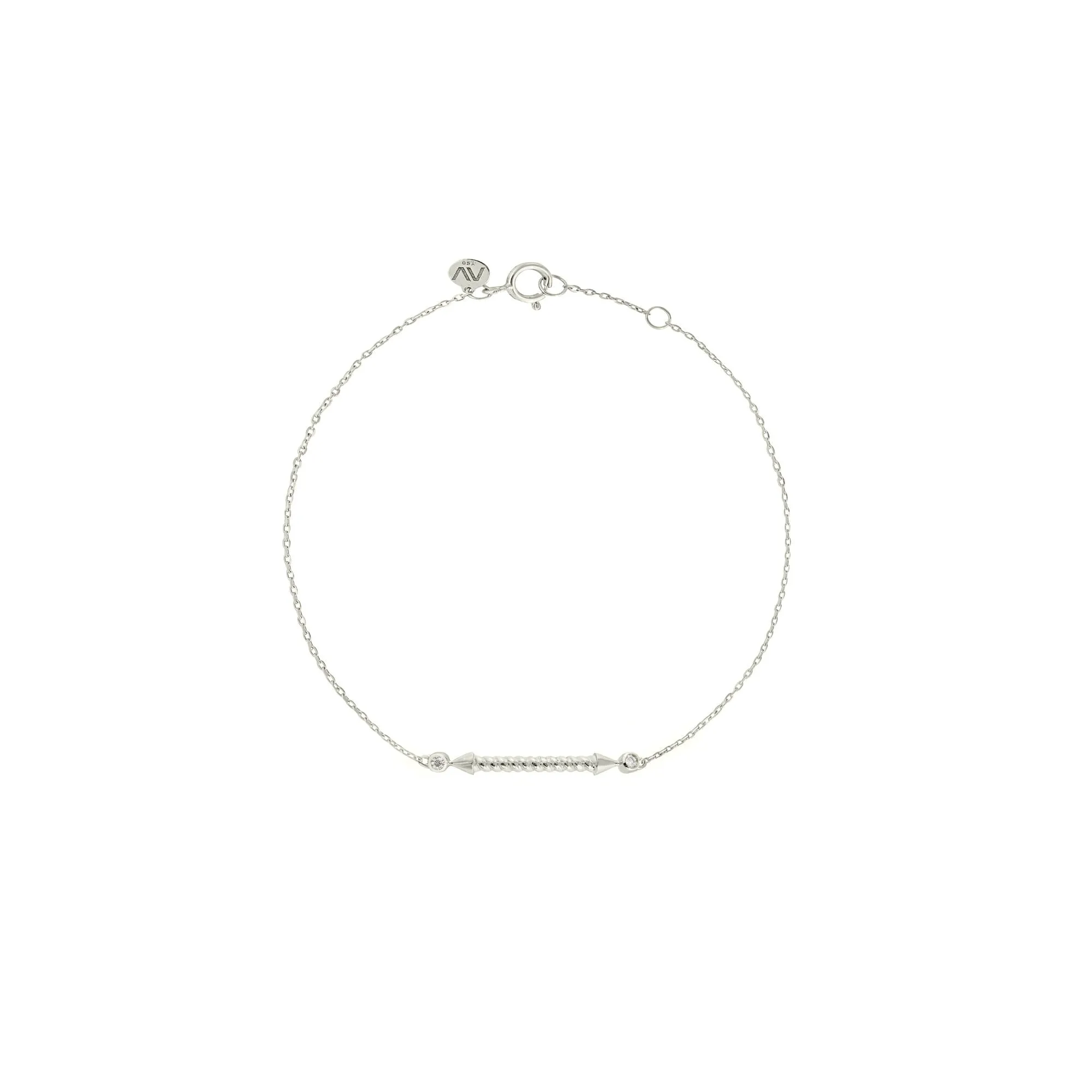 Selene 18K White Gold Bracelet w. Diamonds