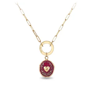 Self-Love 14K Gold Long Link Paperclip Chain Necklace - True Colors