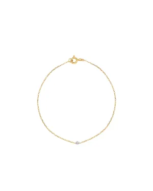 Serene 14K Gold, White Gold or Rose Gold Bracelet w. Diamond