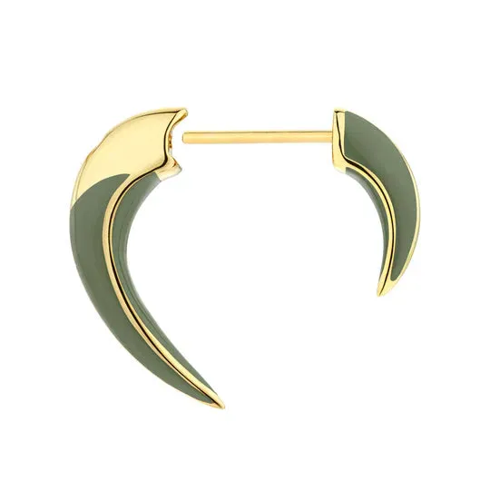 Shaun Leane Sabre Solis Talon 18ct Yellow Gold Vermeil Sterling Silver Leaf Ceramic Earrings
