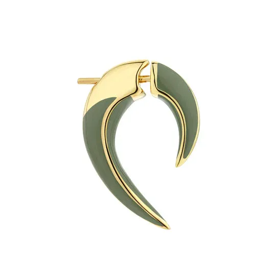 Shaun Leane Sabre Solis Talon 18ct Yellow Gold Vermeil Sterling Silver Leaf Ceramic Earrings