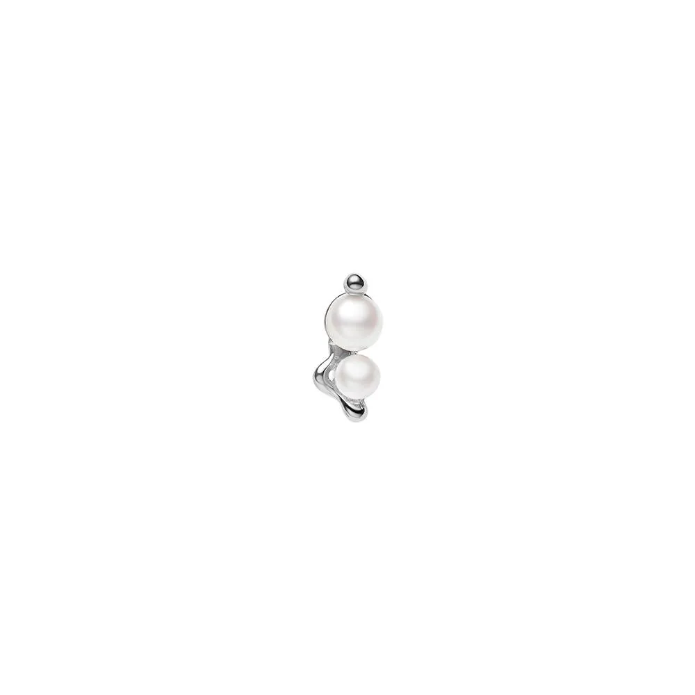 Shibuya Ni Silver Stud w. Pearls