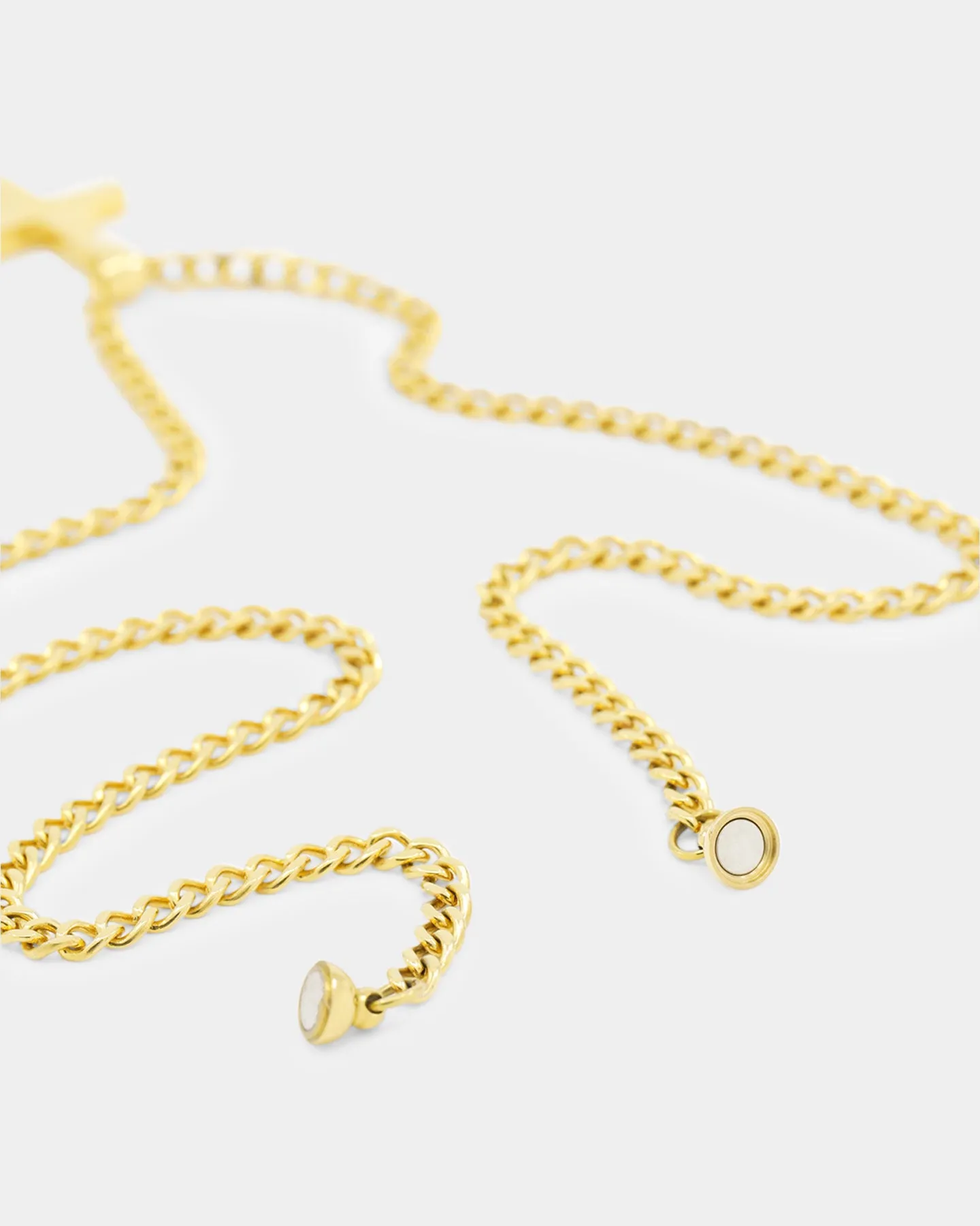 Shortie Kids' Cross Pendant Micro 4mm Chain Gold
