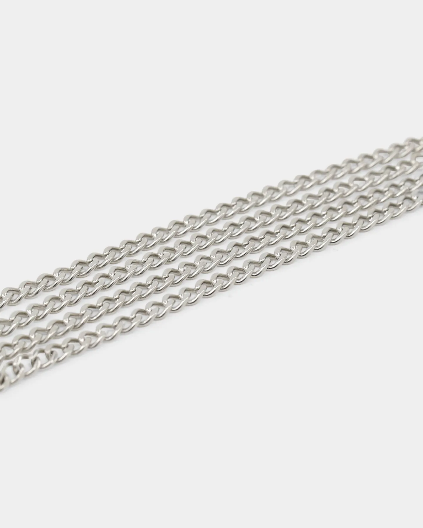 Shortie Kids' Cross Pendant Micro 4mm Chain Silver