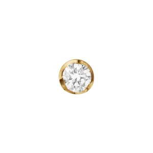 Signature 18K Gold Stud w. 0.10ct Diamond