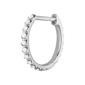 Signature 18K White Gold Hoop w. 0.10ct Diamond