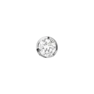Signature 18K White Gold Stud w. 0.10ct Diamond
