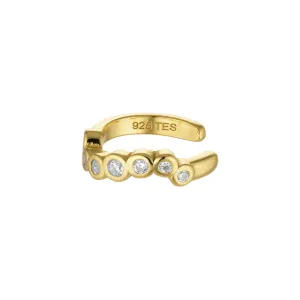 Sirona 18K Gold Plated Ear Cuff w. Zirconia