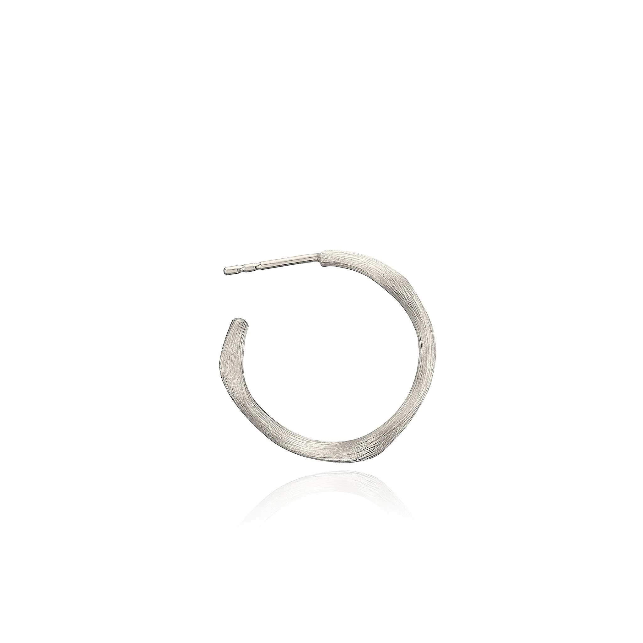 Small Vega Silver Hoops