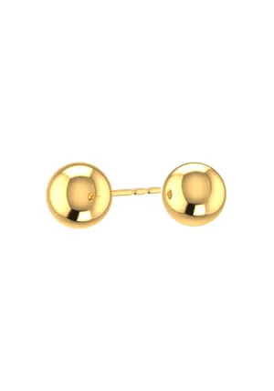 Solitaire Nude 18K Gold Earrings