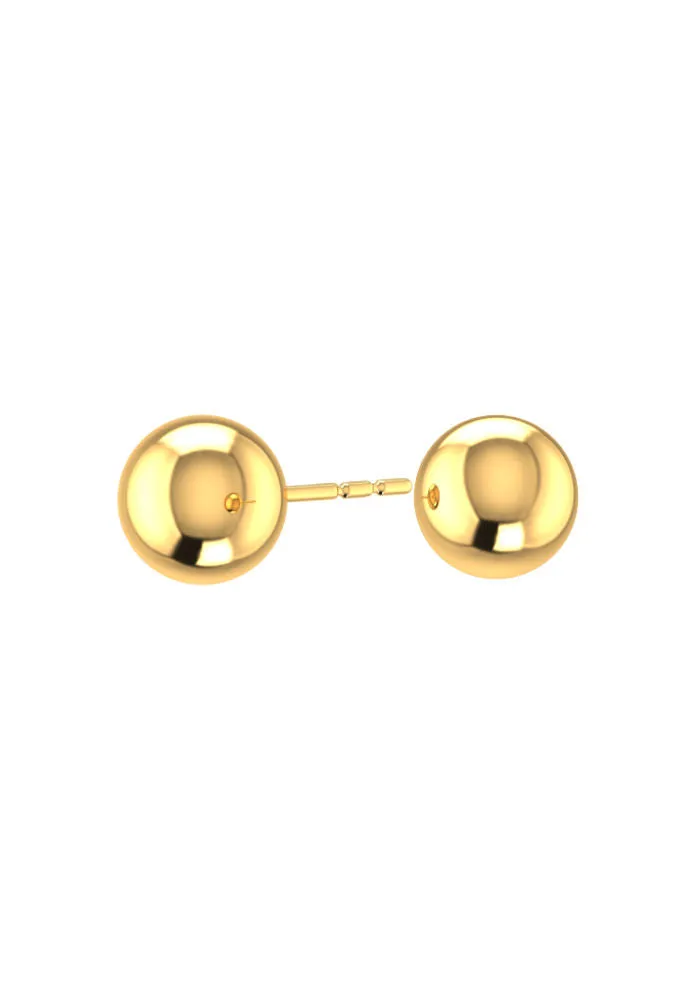 Solitaire Nude 18K Gold Earrings