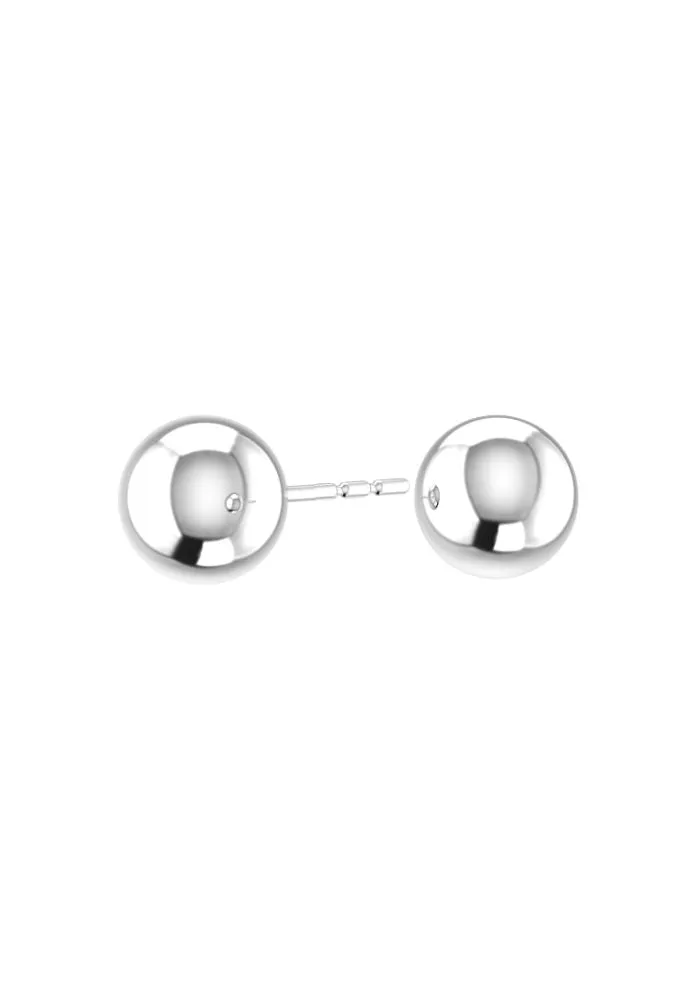 Solitaire Nude 18K Whitegold Earrings