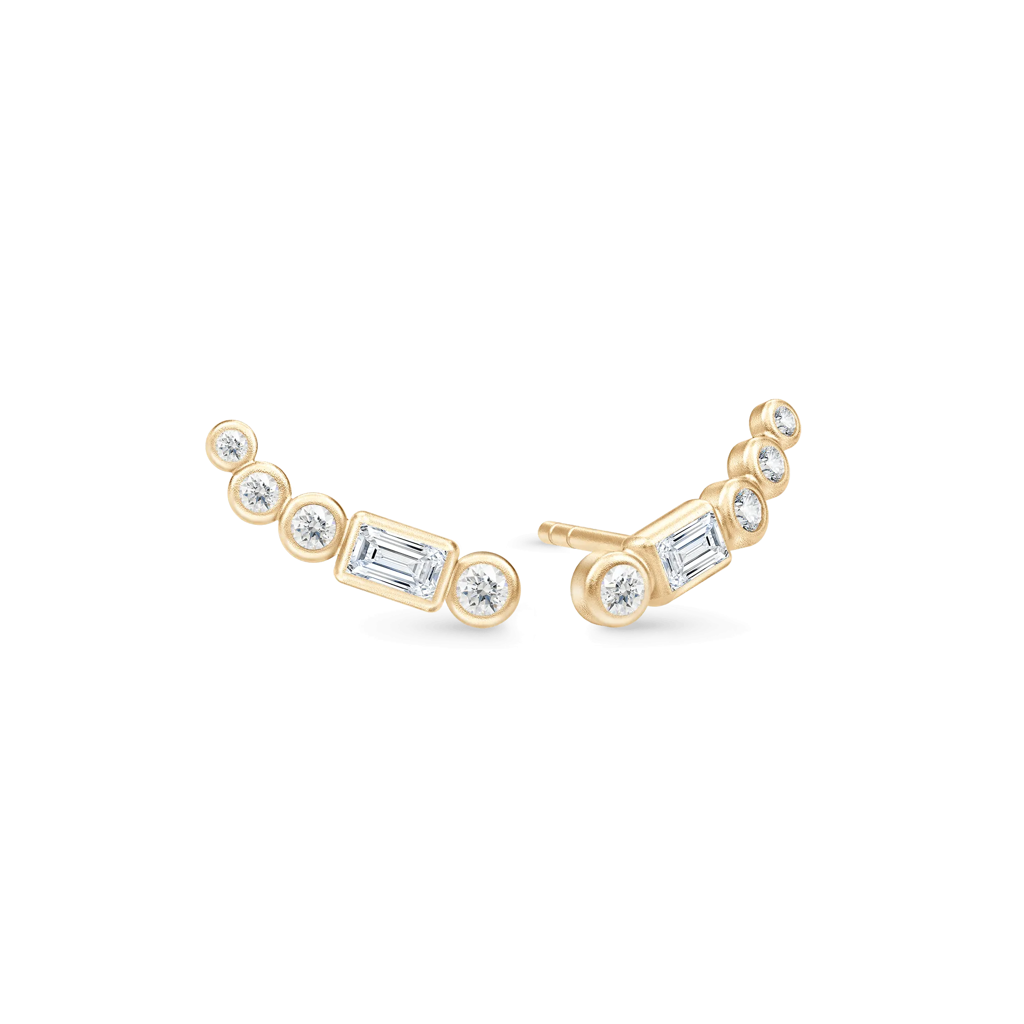 Sophia Clear Gold Plated Earstuds w. Zirconia