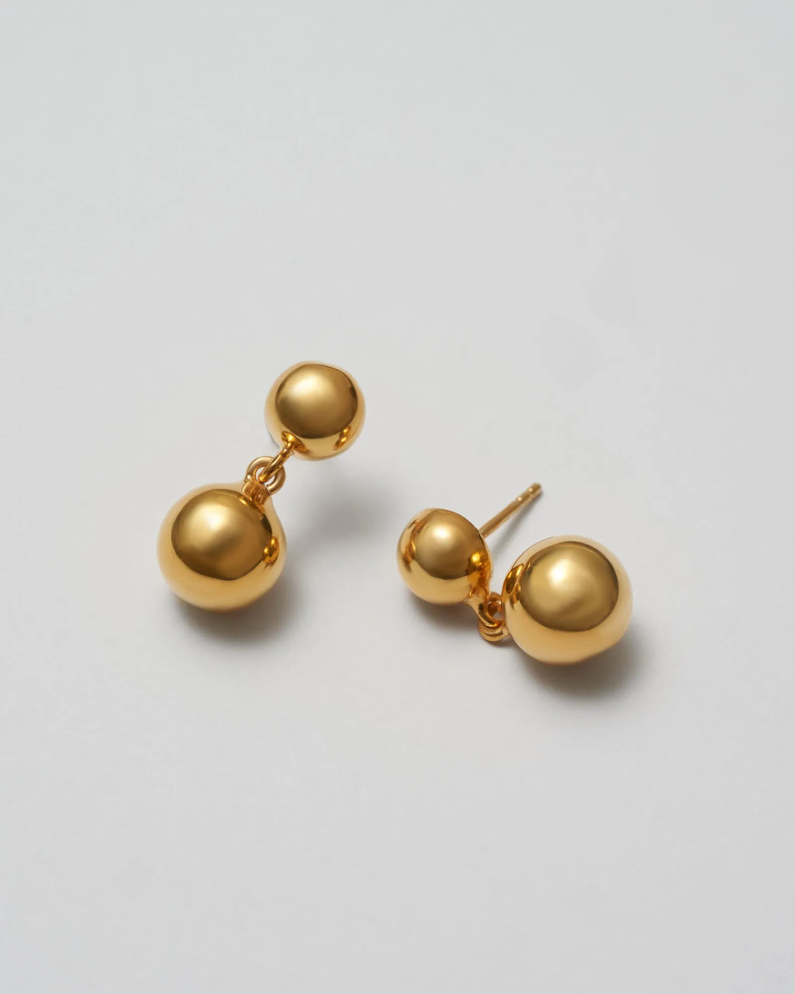 Sphere Gold Plated Earrings