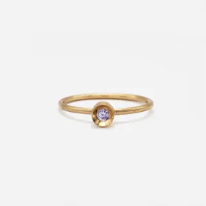Spot Ring 10K Gold Ring w. Tanzanite
