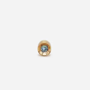 Spot Single 18K & 10K Earring w. 2,5mm Aquamarine