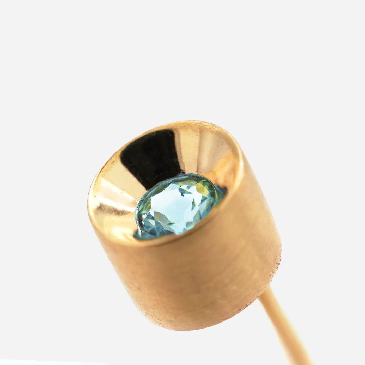 Spot Single 18K & 10K Earring w. 2,5mm Aquamarine