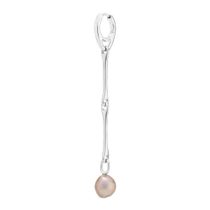 Stag Silver Earring w. Pearl