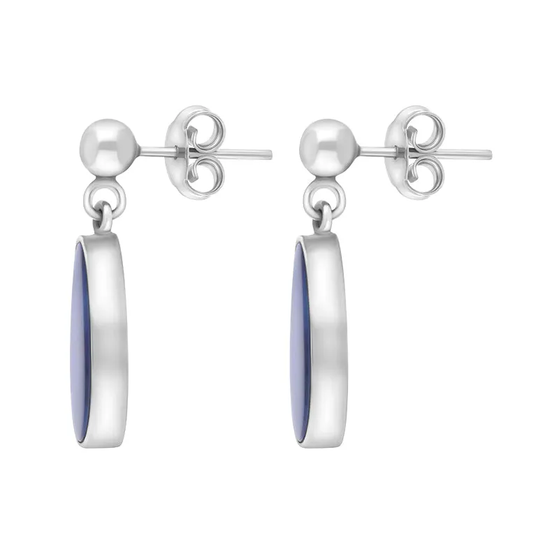 Sterling Silver Abstract Opal Doublet Drop Earrings D