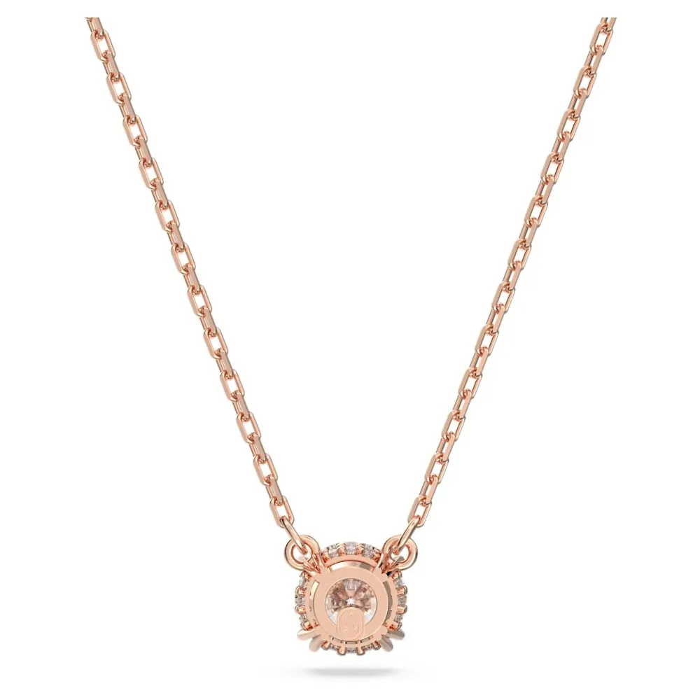 Swarovski Constella Necklace with Pendant Round cut White Rose gold-tone plated  38cm x 42 CM