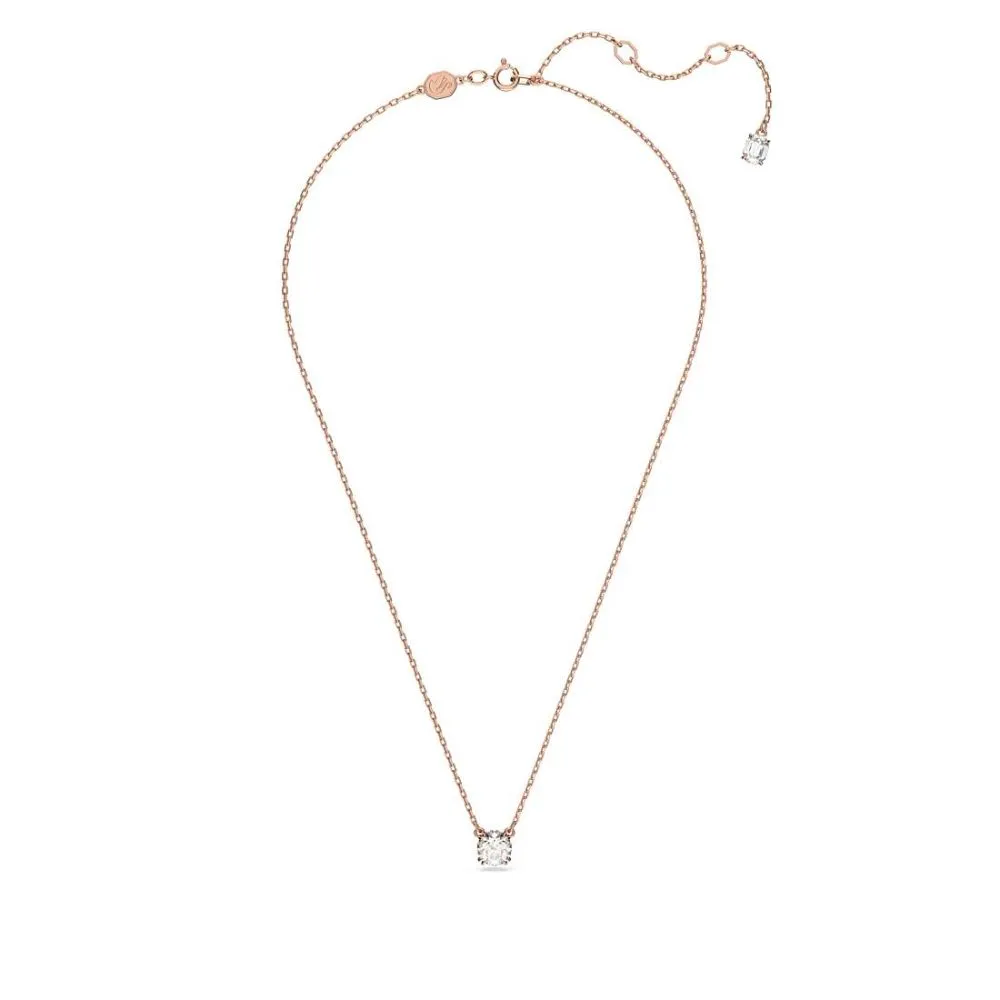 Swarovski Constella Necklace with Pendant Round cut White Rose gold-tone plated  38cm x 42 CM