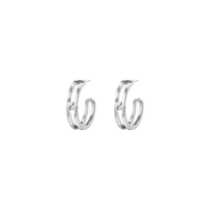 The Gasp Small Silver Earring