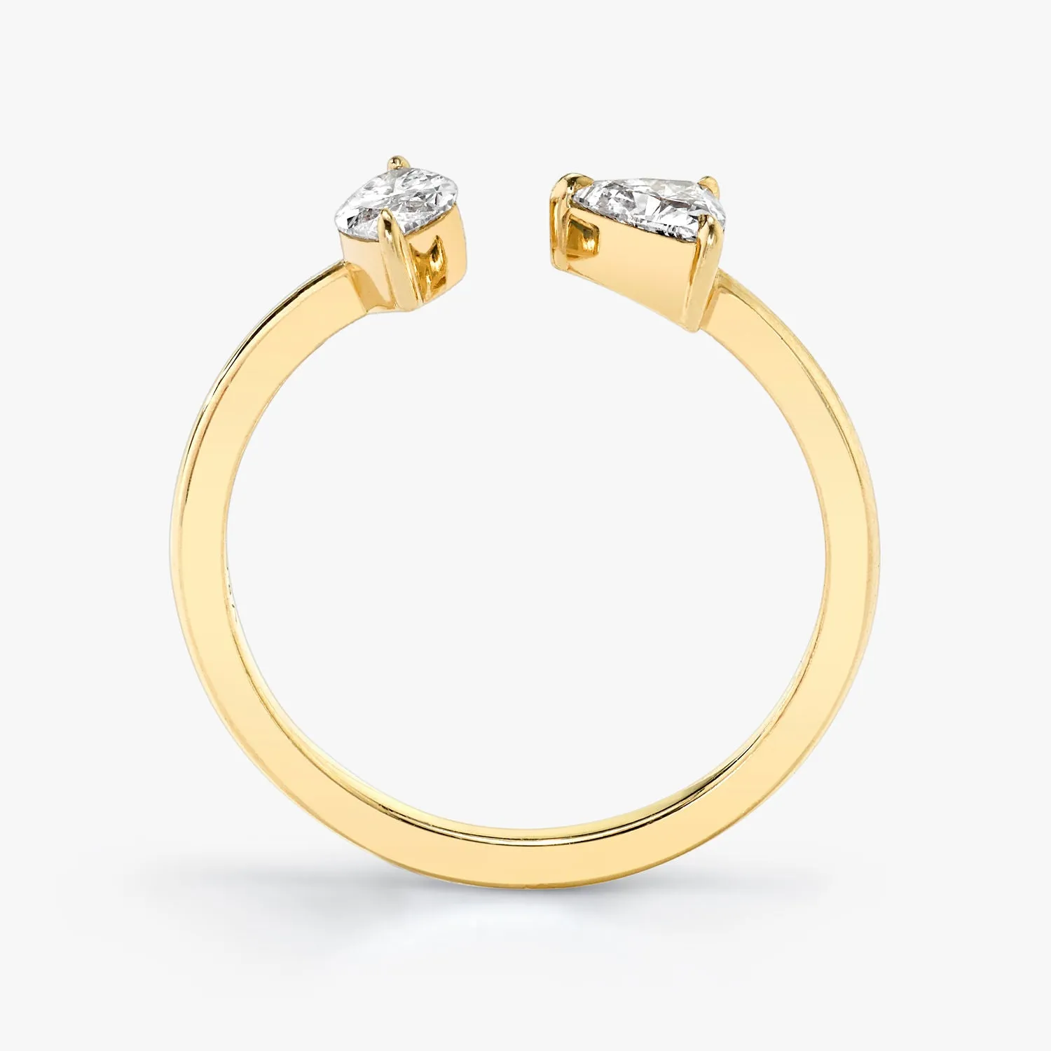 Trillion & Marquise Mixed Cuff 14K Gold Ring w. Lab-Grown Diamonds