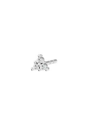 Trio Piercing 18K White Gold Earring w. Lab-Grown Diamonds
