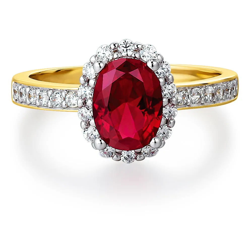 Tru-Ruby Cincature Ring Set