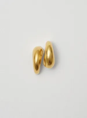 Twin lobe 14K Gold Plated Earrings