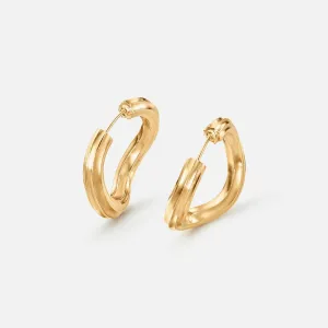 Under The Sea Large 18K Gold Hoops