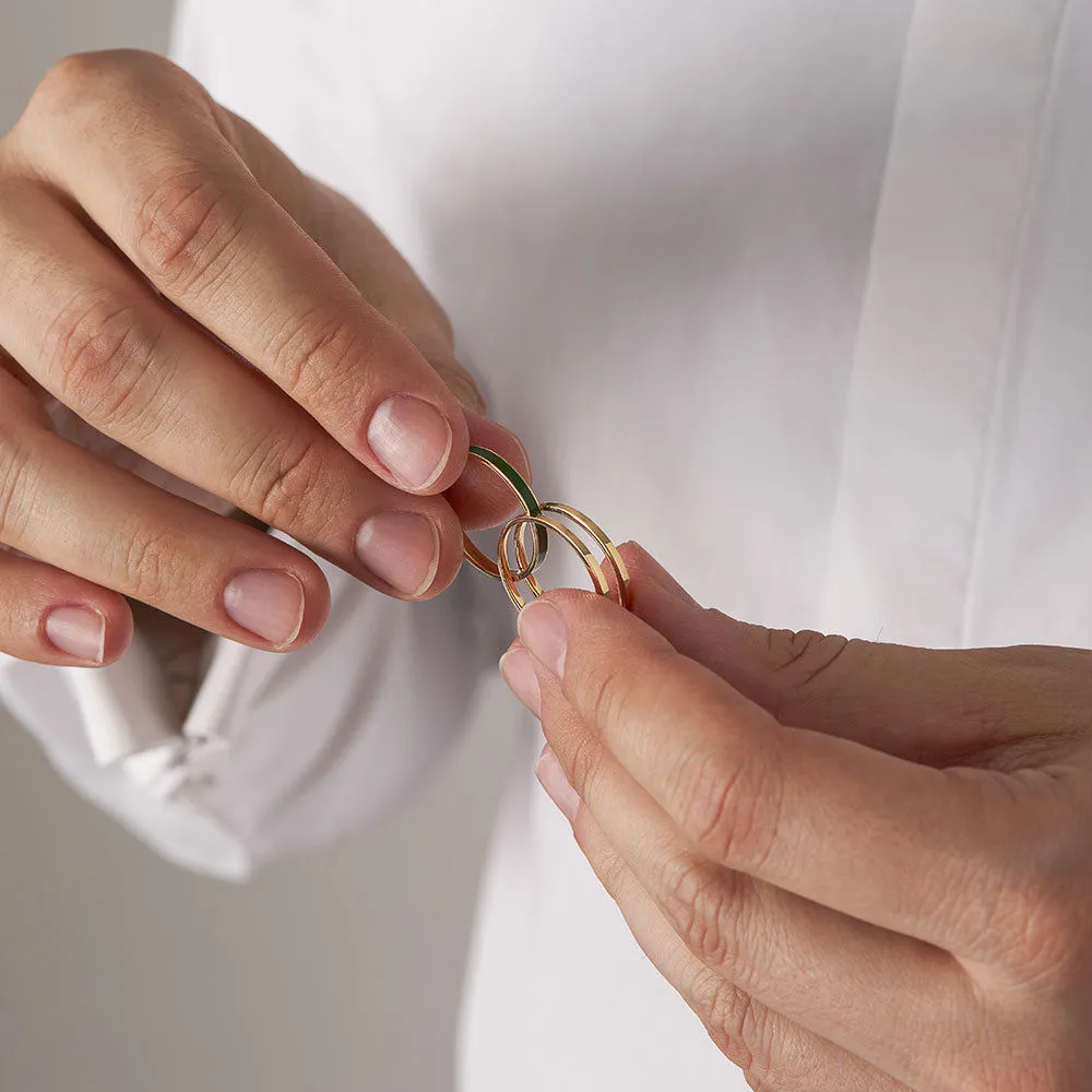 Unisex U 18K Gold Ring