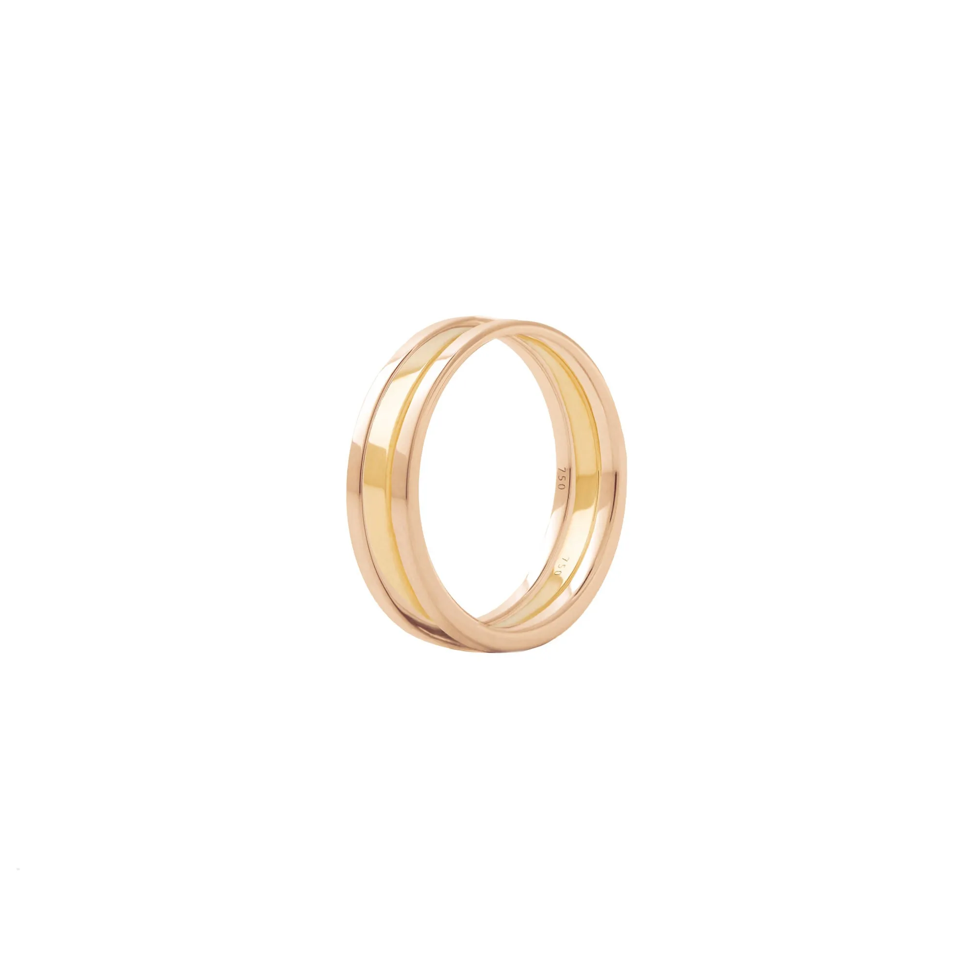 Unisex We 18K Rosegold & Gold Ring