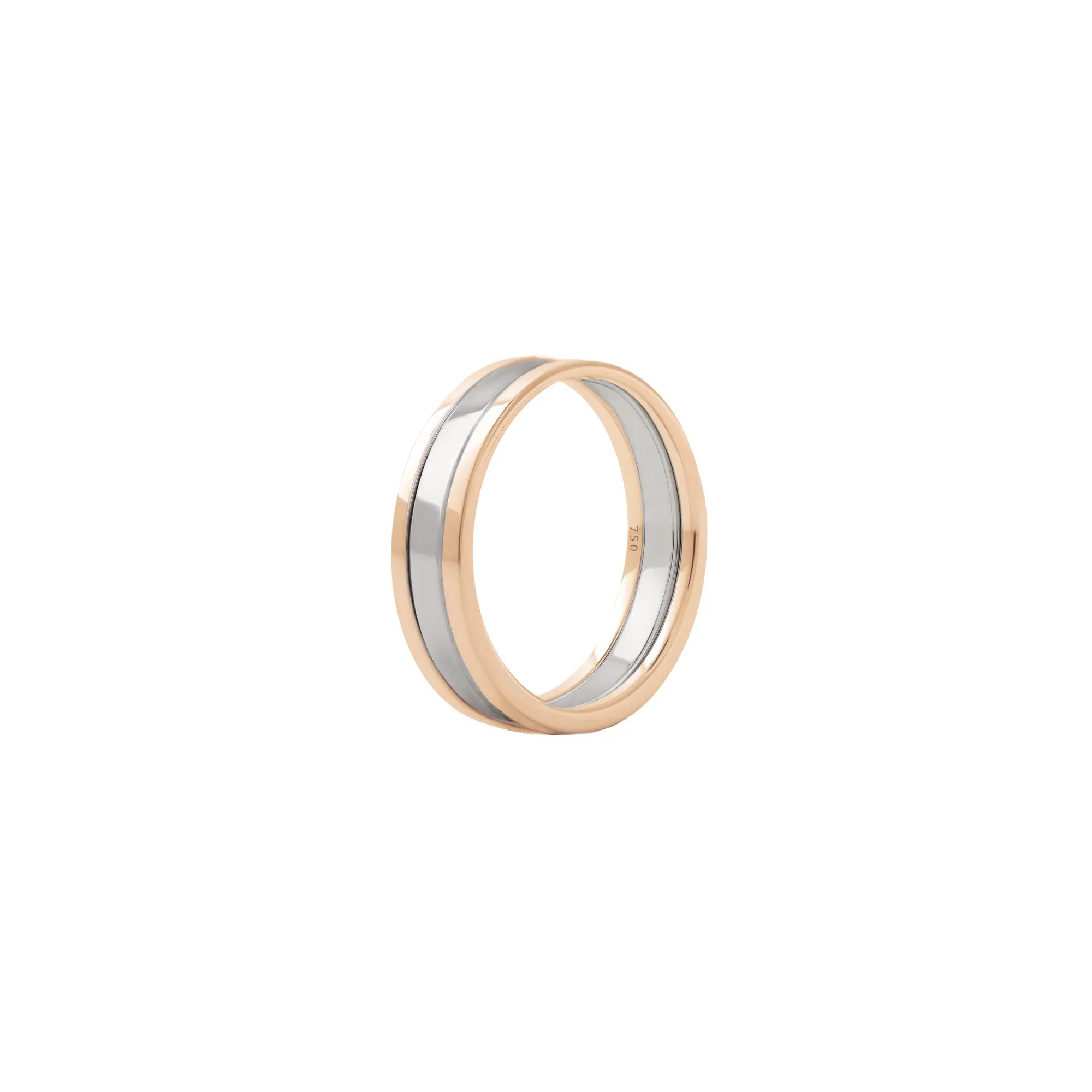 Unisex WE 18K Rosegold & Whitegold Ring