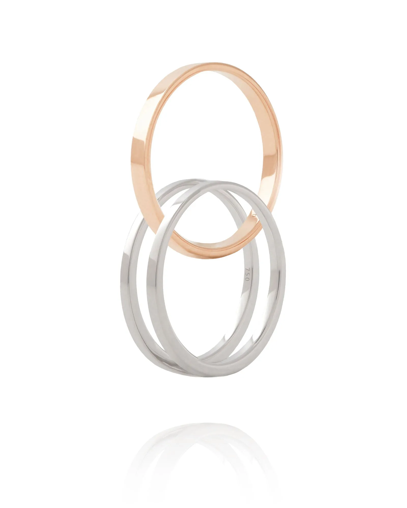 Unisex We 18K Rosegold & Whitegold Ring