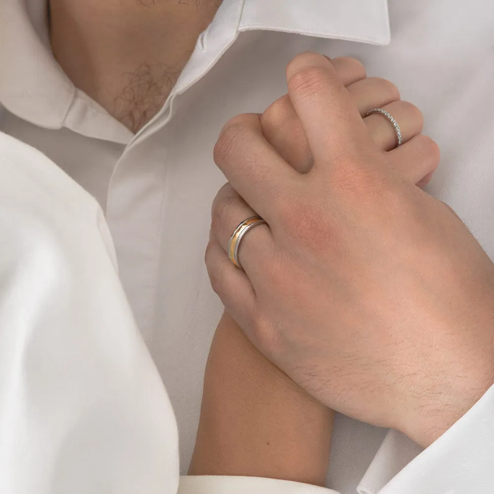Unisex We 18K Whitegold & Gold Ring