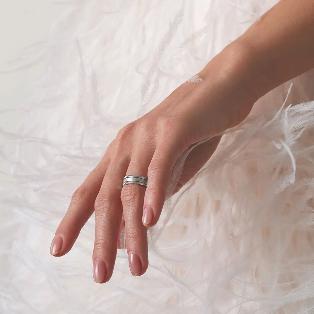 Unisex We Matt 18K Whitegold Ring