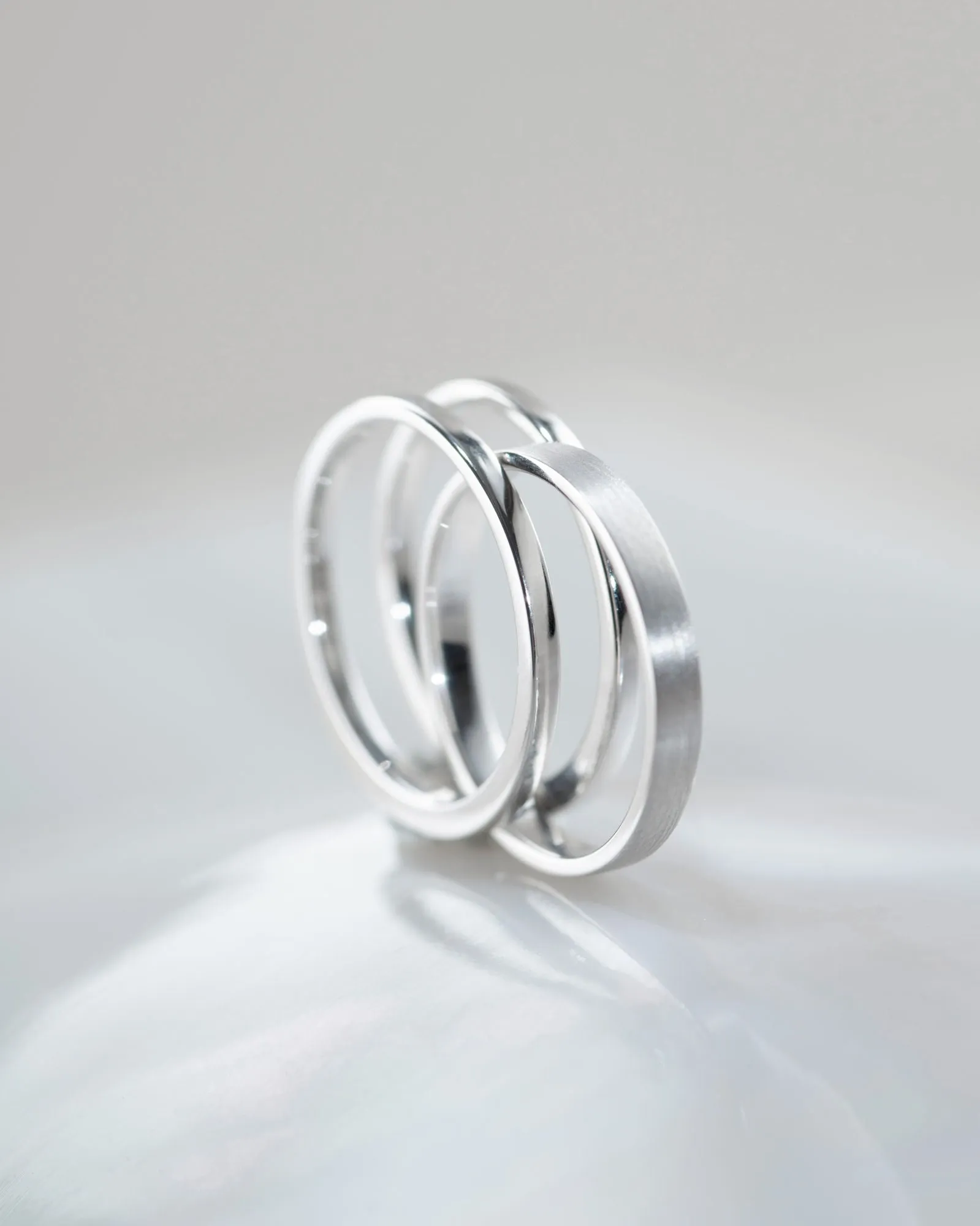 Unisex We Matt 18K Whitegold Ring