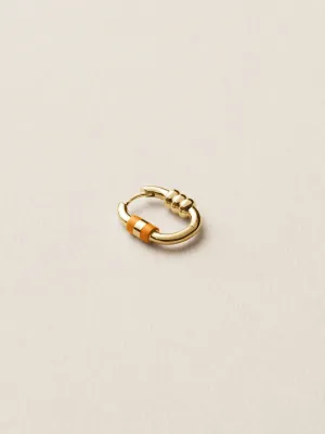 Vertigo 12 Orange Stripe 14K Gold Earring