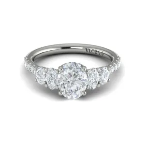 Vlora 14K White Gold 5-Stone Diamond Engagement Ring