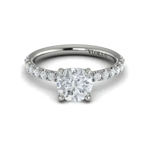 Vlora 14K White Gold Classic Diamond Engagement Ring